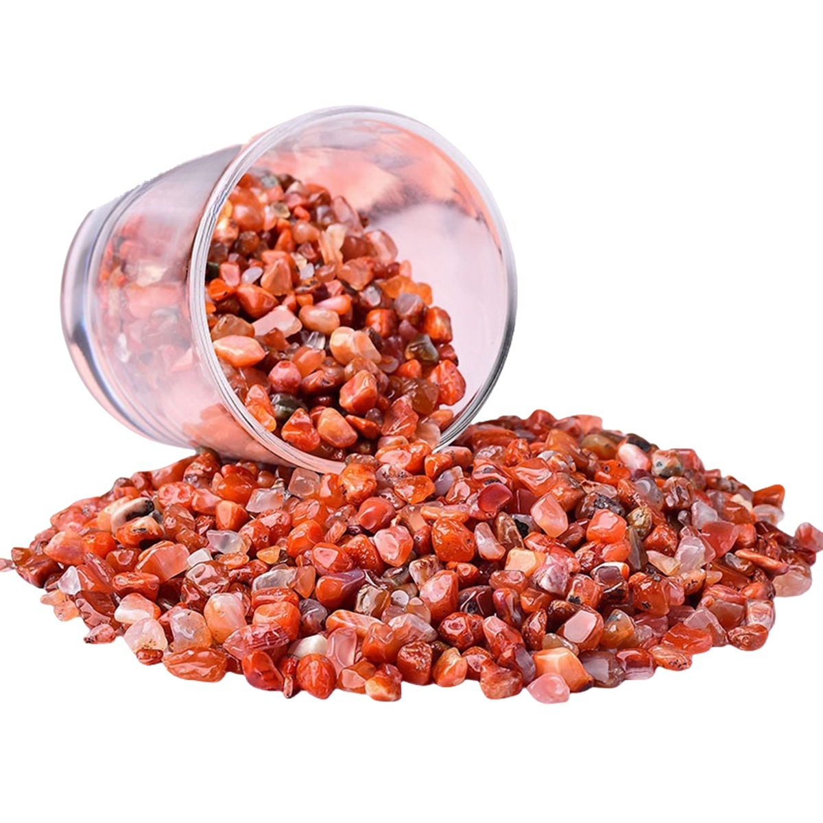 Chip South Red Agate Beads for Home Decoration & Decor Making Jewelry 100Gram Crushed Irregular Tumbled Stone Pieces Beads No hole