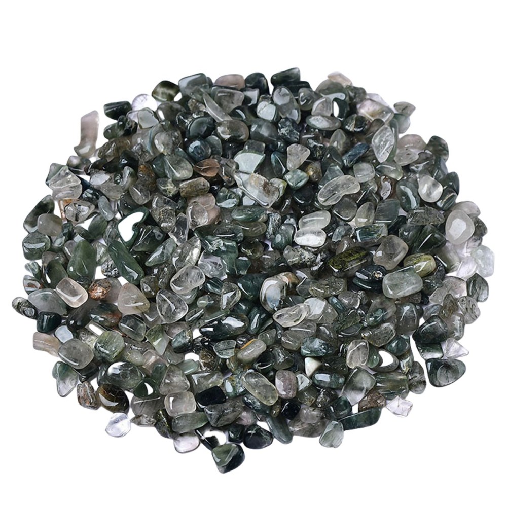 Chip Green Quartz Rutilated Beads for Home Decoration & Decor Making Jewelry 100Gram Crushed Irregular Tumbled Stone Pieces Beads No hole