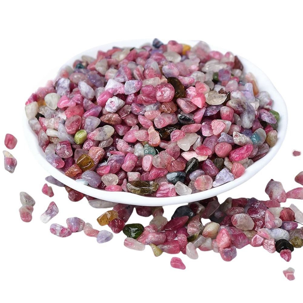 Chip Pink Tourmaline Beads for Home Decoration & Decor Making Jewelry 100Gram Crushed Irregular Tumbled Stone Pieces Beads No hole