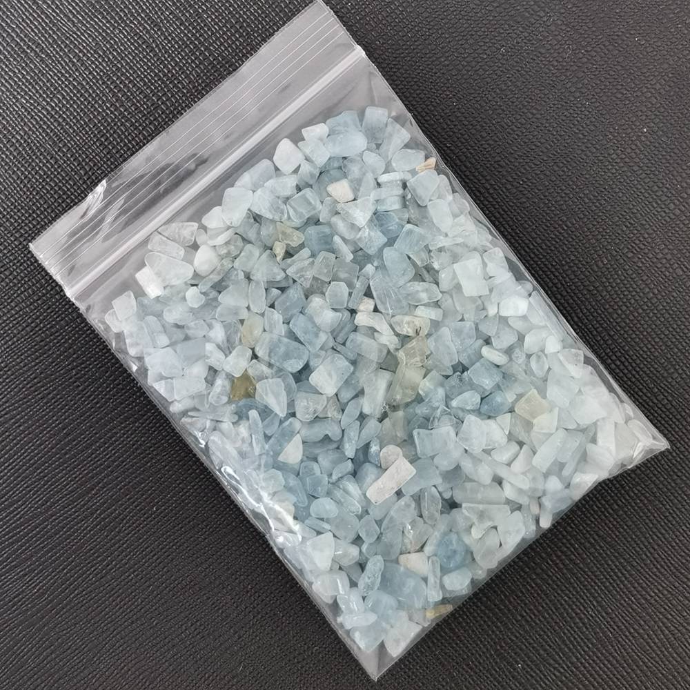 Chip Aquamarine  Beads for Home Decoration & Decor Making Jewelry 100Gram Crushed Irregular Tumbled Stone Pieces Beads No hole