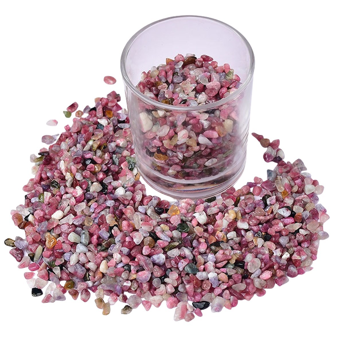 Chip Pink Tourmaline Beads for Home Decoration & Decor Making Jewelry 100Gram Crushed Irregular Tumbled Stone Pieces Beads No hole