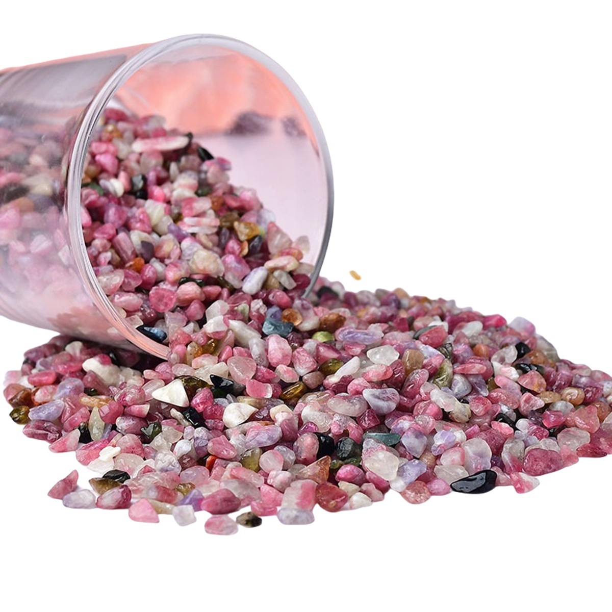 Chip Pink Tourmaline Beads for Home Decoration & Decor Making Jewelry 100Gram Crushed Irregular Tumbled Stone Pieces Beads No hole