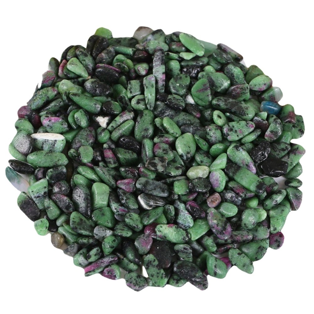Chip Ruby Zoisite for Home Decoration & Decor Making Jewelry 100Gram Crushed Irregular Tumbled Stone Pieces Beads No hole