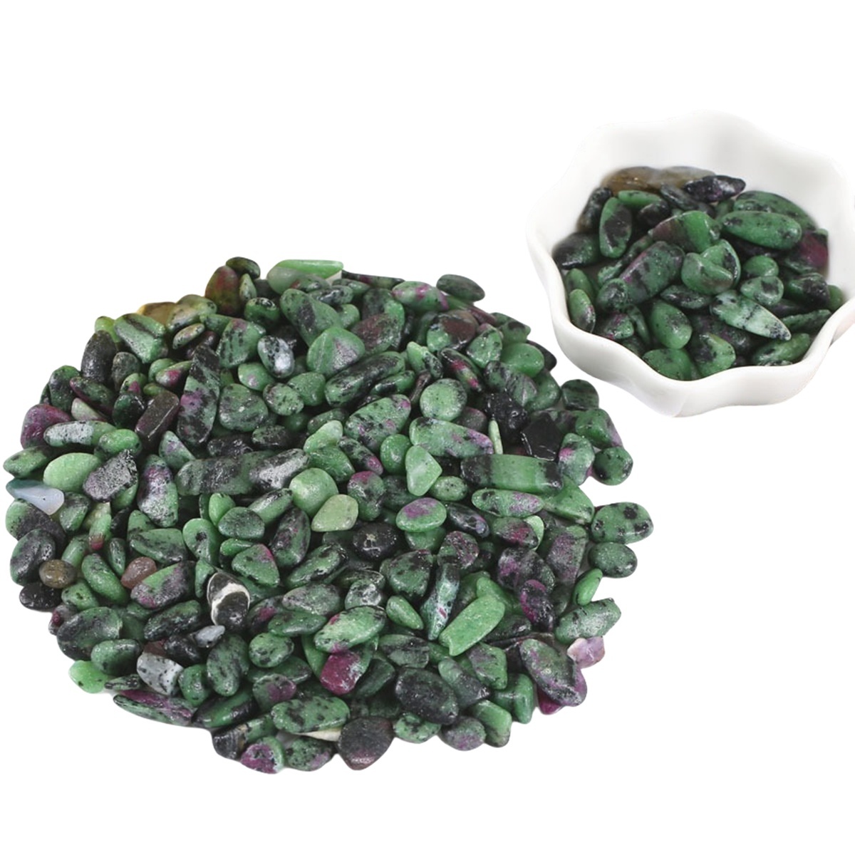 Chip Ruby Zoisite for Home Decoration & Decor Making Jewelry 100Gram Crushed Irregular Tumbled Stone Pieces Beads No hole