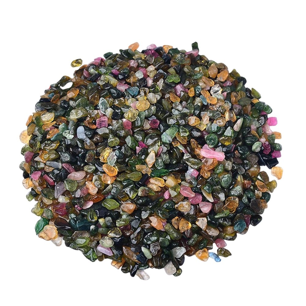 Chip Colorful Tourmaline Beads for Home Decoration & Decor Making Jewelry 100Gram Crushed Irregular Tumbled Stone Pieces Beads No hole
