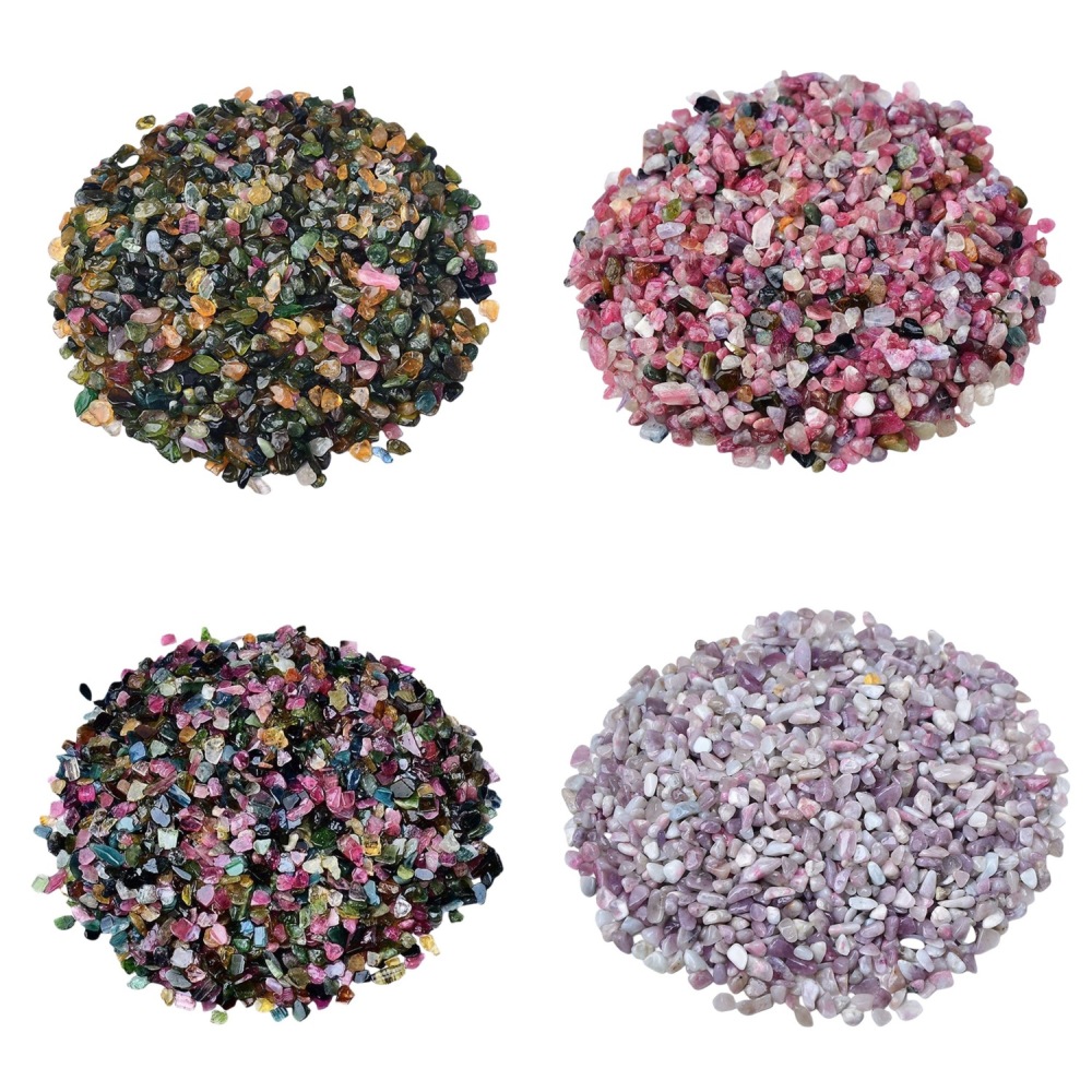 Chip Colorful Tourmaline Beads for Home Decoration & Decor Making Jewelry 100Gram Crushed Irregular Tumbled Stone Pieces Beads No hole