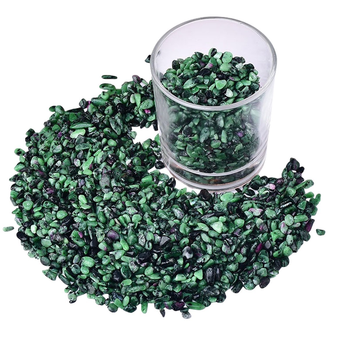 Chip Ruby Zoisite for Home Decoration & Decor Making Jewelry 100Gram Crushed Irregular Tumbled Stone Pieces Beads No hole