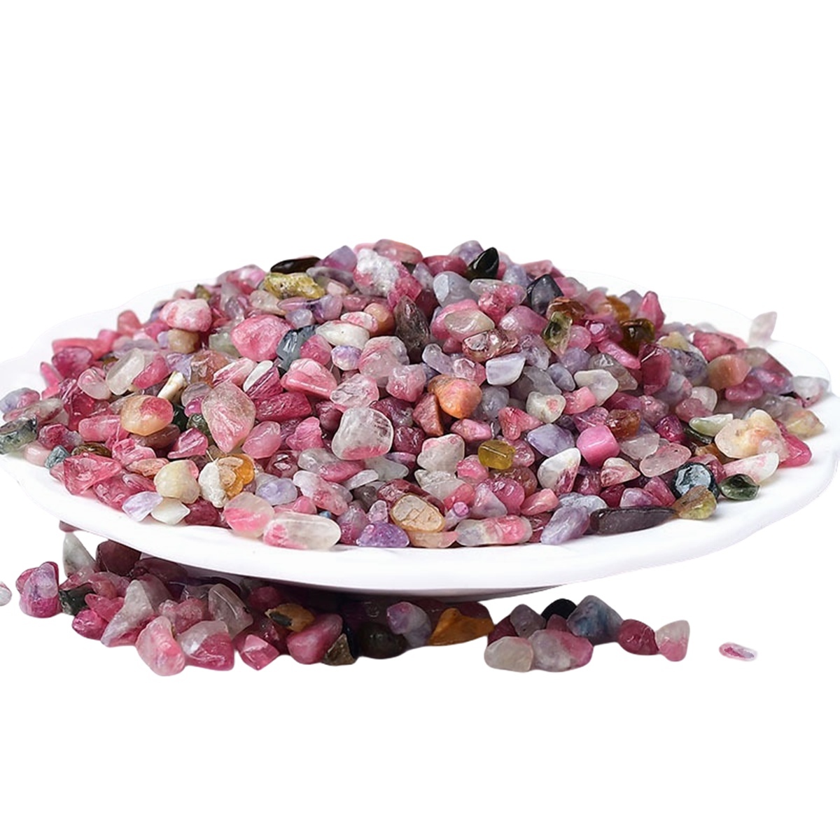Chip Pink Tourmaline Beads for Home Decoration & Decor Making Jewelry 100Gram Crushed Irregular Tumbled Stone Pieces Beads No hole