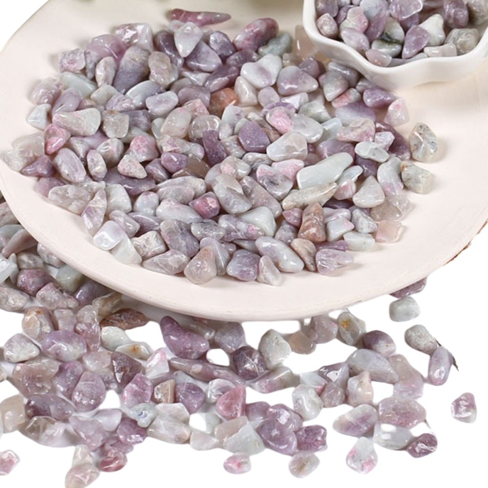 Chip Plum Blossom Tourmaline Beads for Home Decoration & Decor Making Jewelry 100Gram Crushed Irregular Tumbled Stone Pieces Beads No hole