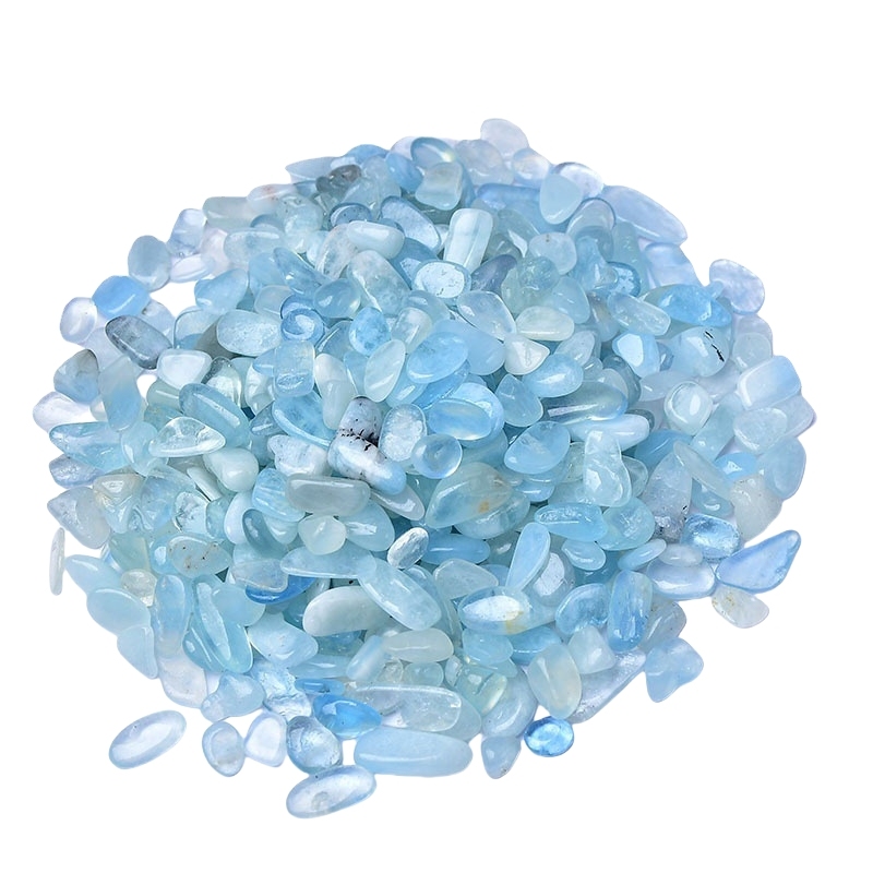 Chip Aquamarine  Beads for Home Decoration & Decor Making Jewelry 100Gram Crushed Irregular Tumbled Stone Pieces Beads No hole