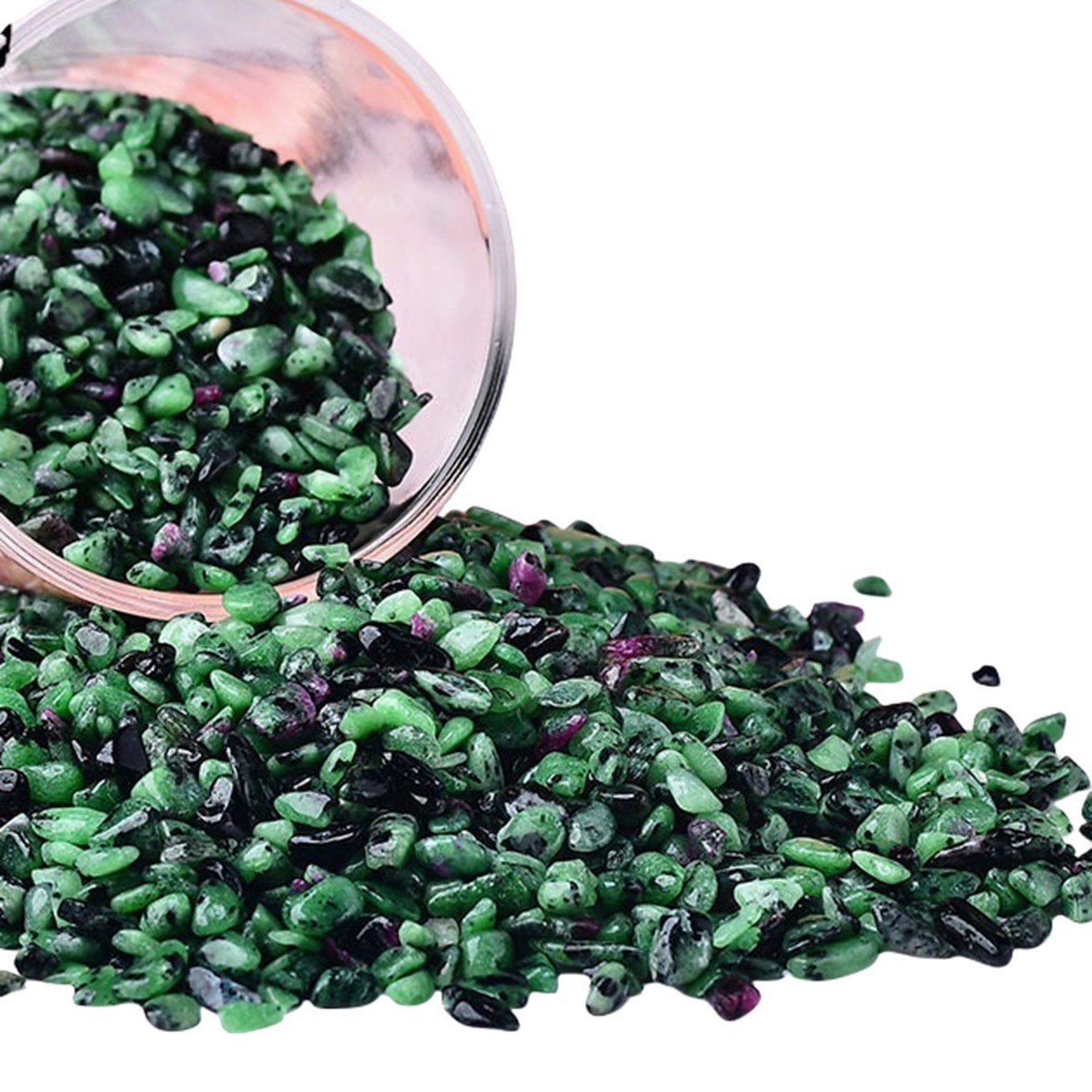 Chip Ruby Zoisite for Home Decoration & Decor Making Jewelry 100Gram Crushed Irregular Tumbled Stone Pieces Beads No hole