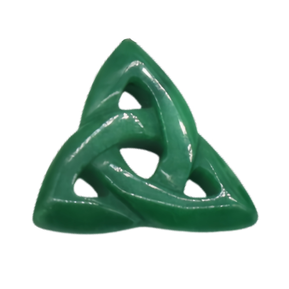 Handmade Craved 38MM Irish Celtic Knot Gemstone For Home Decor Hollowed Triangle Pendant for Making Jewelry