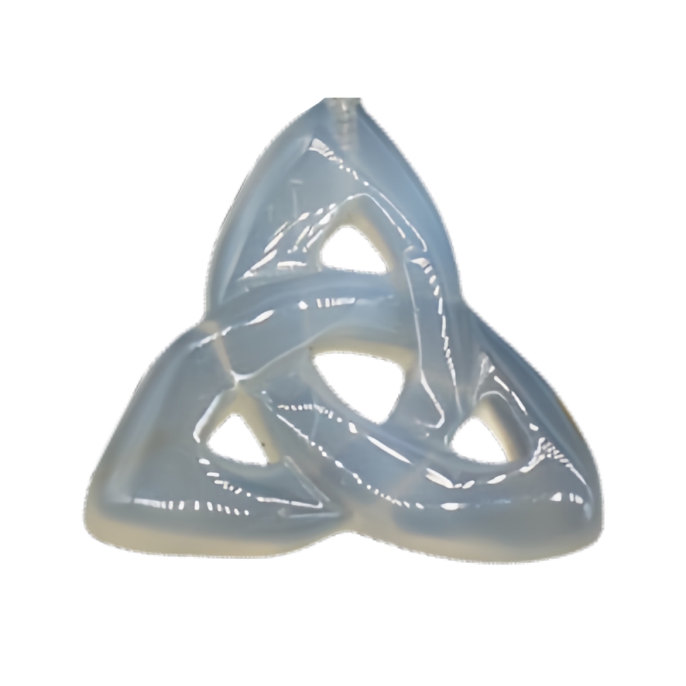Handmade Craved 38MM Irish Celtic Knot Gemstone For Home Decor Hollowed Triangle Pendant for Making Jewelryt