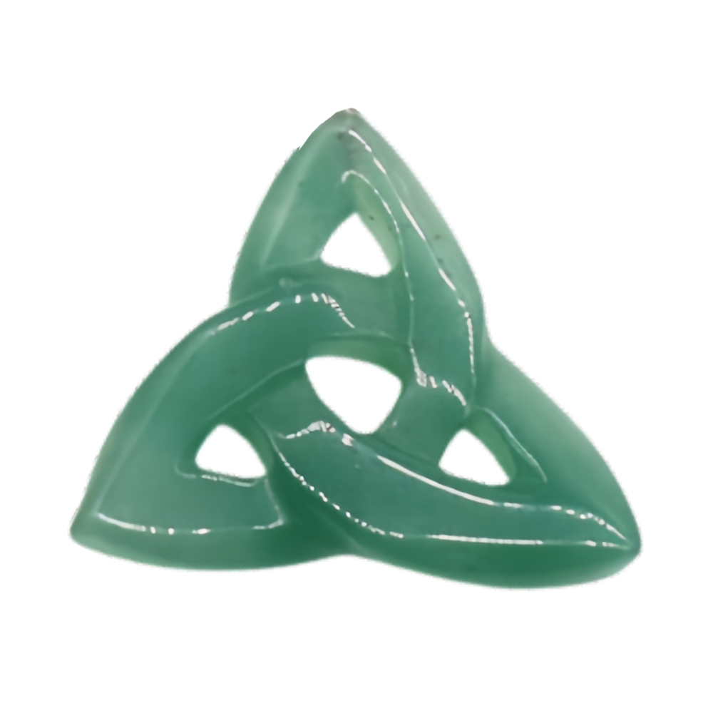 Handmade Craved 38MM Irish Celtic Knot Gemstone For Home Decor Hollowed Triangle Pendant for Making Jewelryt