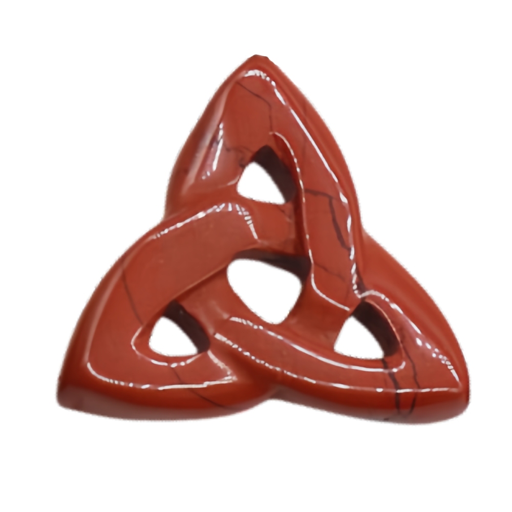 Handmade Craved 38MM Irish Celtic Knot Gemstone For Home Decor Hollowed Triangle Pendant for Making Jewelry