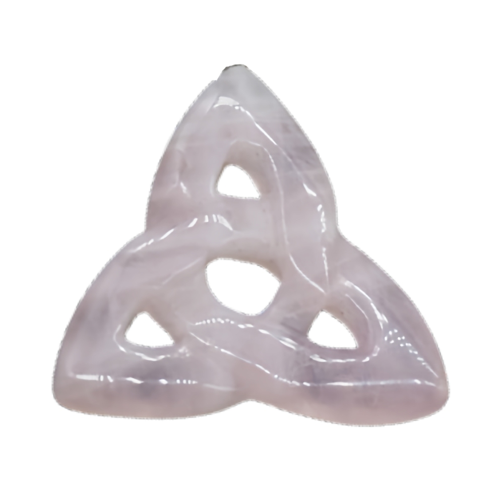 Handmade Craved 38MM Irish Celtic Knot Gemstone For Home Decor Hollowed Triangle Pendant for Making Jewelryt