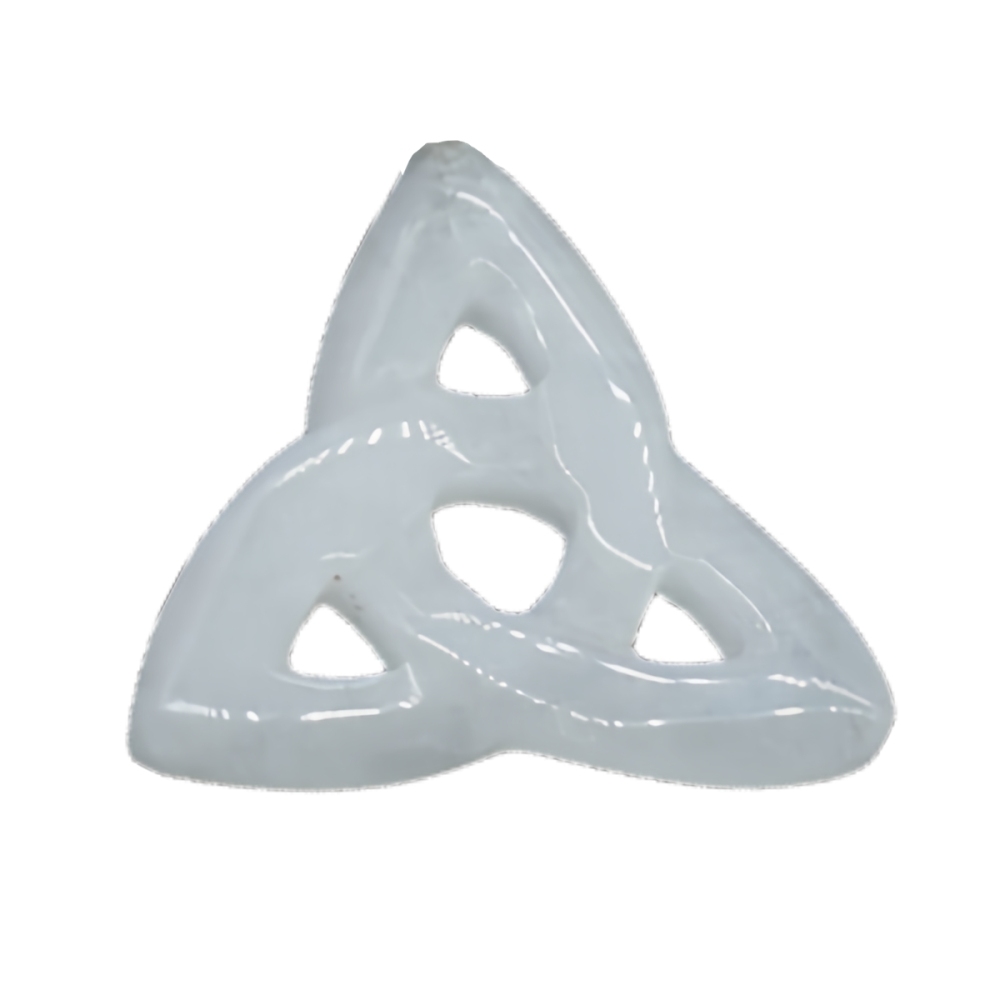 Handmade Craved 38MM Irish Celtic Knot Gemstone For Home Decor Hollowed Triangle Pendant for Making Jewelry