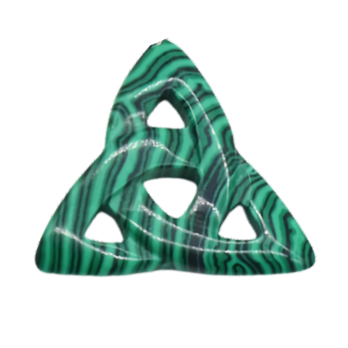 Handmade Craved 38MM Irish Celtic Knot Gemstone For Home Decor Hollowed Triangle Pendant for Making Jewelryt