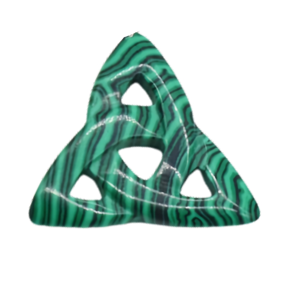 Handmade Craved 38MM Irish Celtic Knot Gemstone For Home Decor Hollowed Triangle Pendant for Making Jewelryt