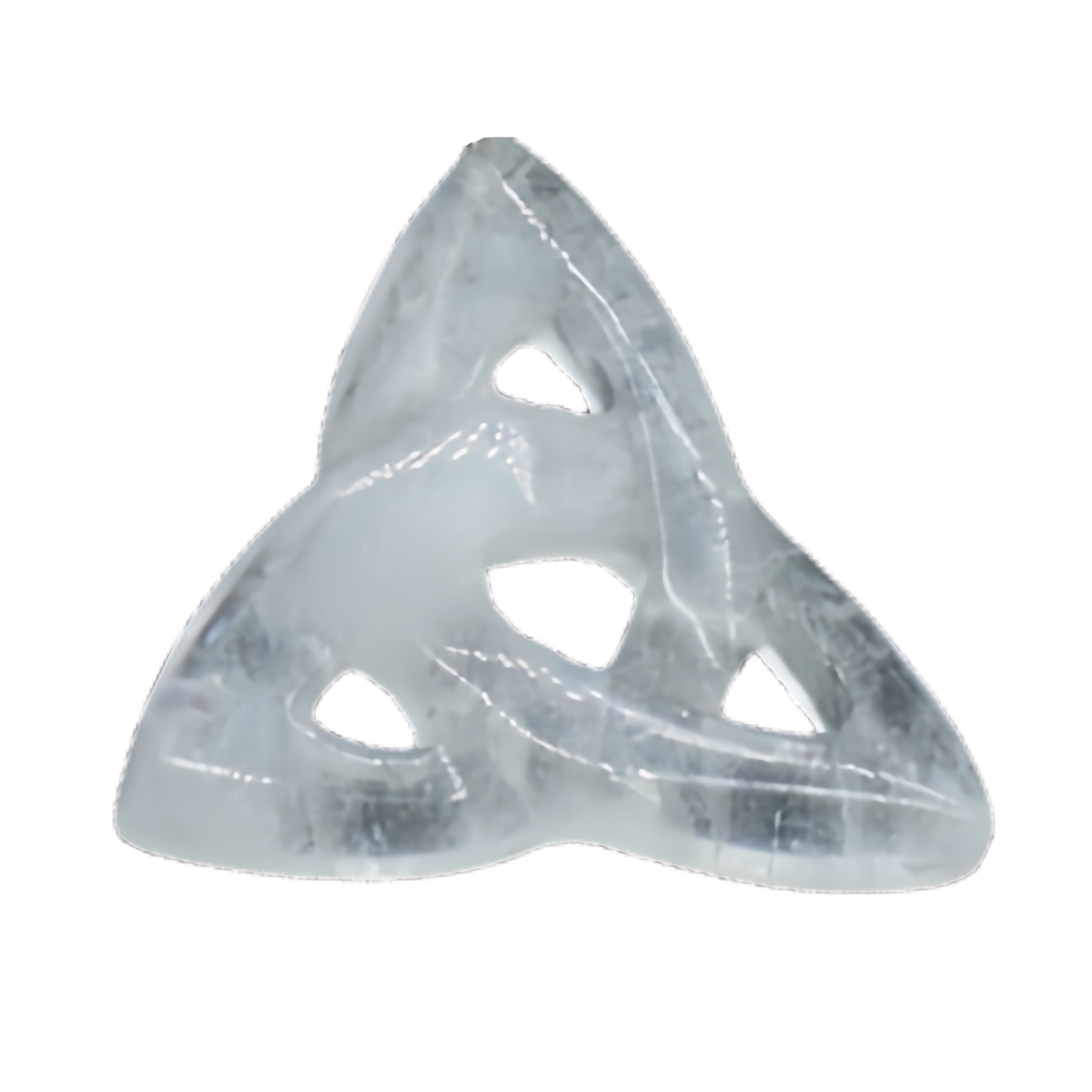 Handmade Craved 38MM Irish Celtic Knot Gemstone For Home Decor Hollowed Triangle Pendant for Making Jewelryt