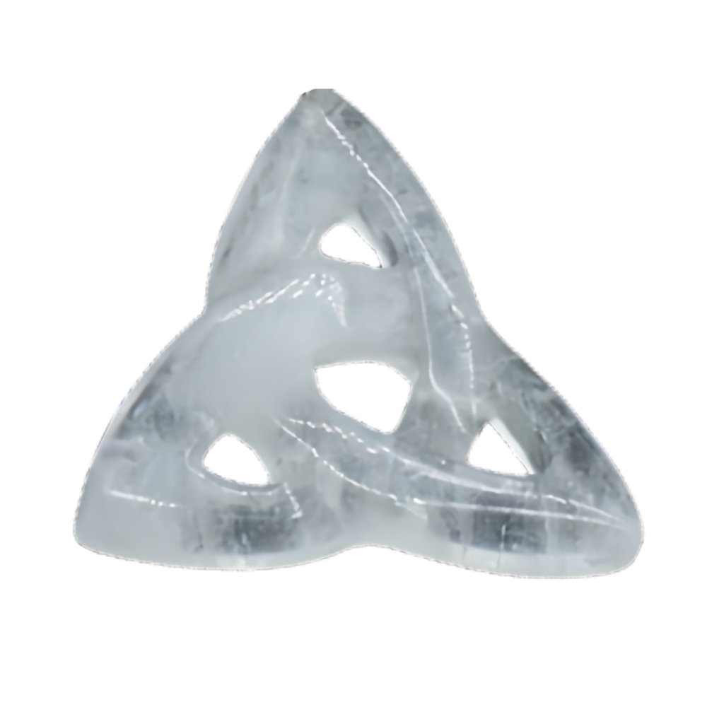 Handmade Craved 38MM Irish Celtic Knot Gemstone For Home Decor Hollowed Triangle Pendant for Making Jewelryt