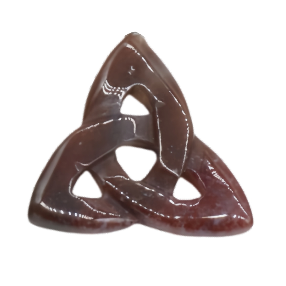 Handmade Craved 38MM Irish Celtic Knot Gemstone For Home Decor Hollowed Triangle Pendant for Making Jewelry