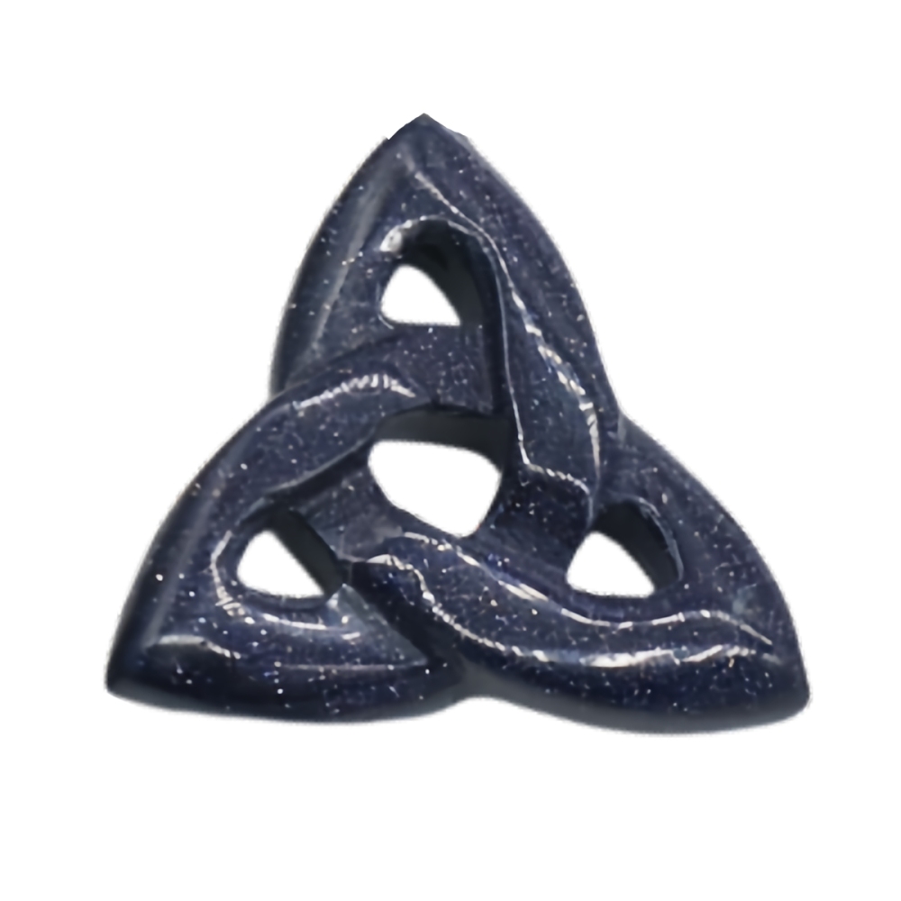 Handmade Craved 38MM Irish Celtic Knot Gemstone For Home Decor Hollowed Triangle Pendant for Making Jewelryt