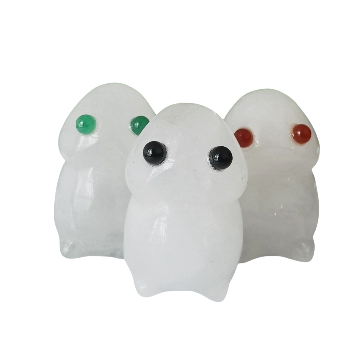 Handmade Craved Gemstone Monster Pendant for Home & office Decor 25X40MM  Spirit Crystal Ghost Sculpture Figurine Ornament Healing Stone