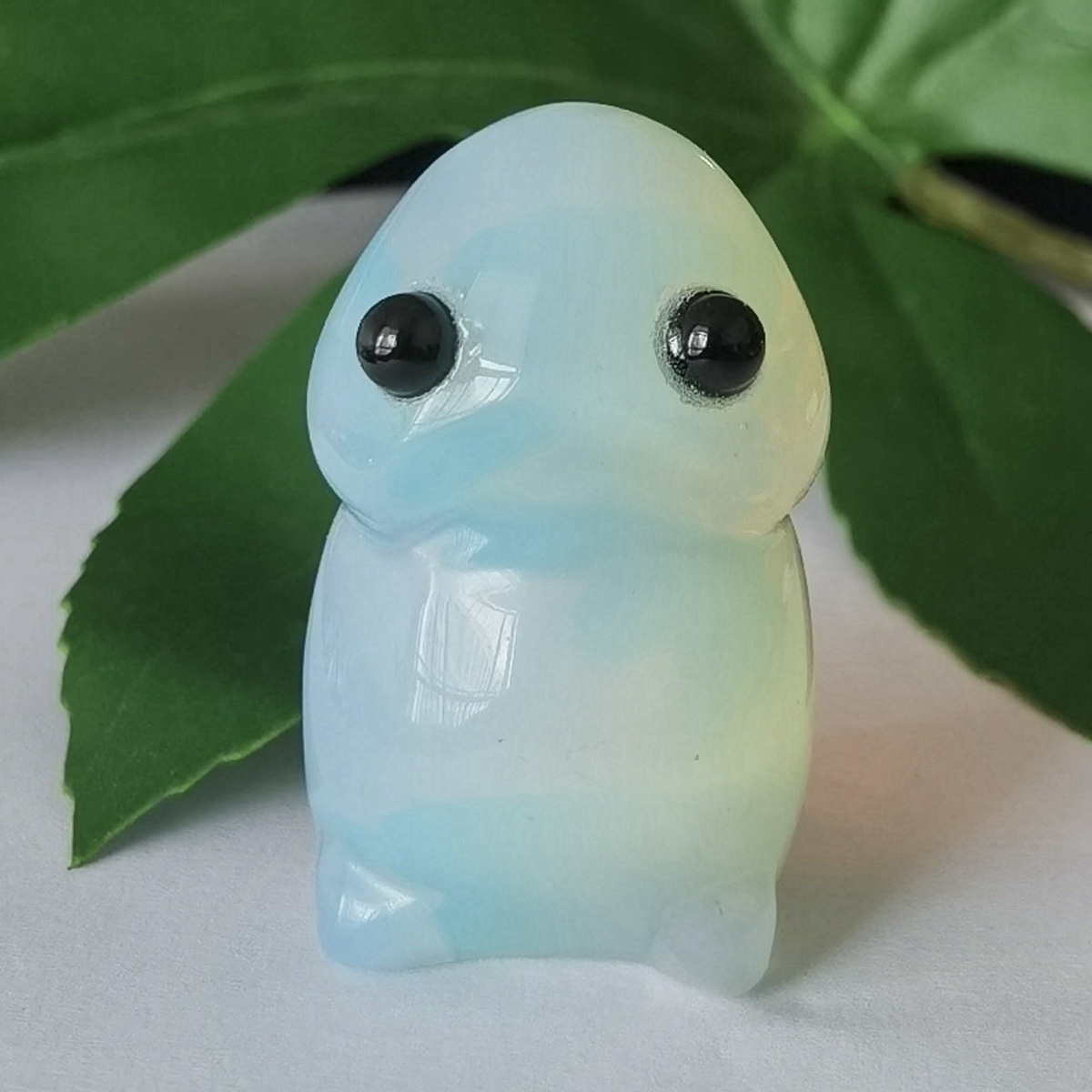 Handmade Opal Gemstone Monster Pendant for Home & office Decor 25X40MM  Spirit Crystal Ghost Sculpture Figurine Ornament Healing Stone