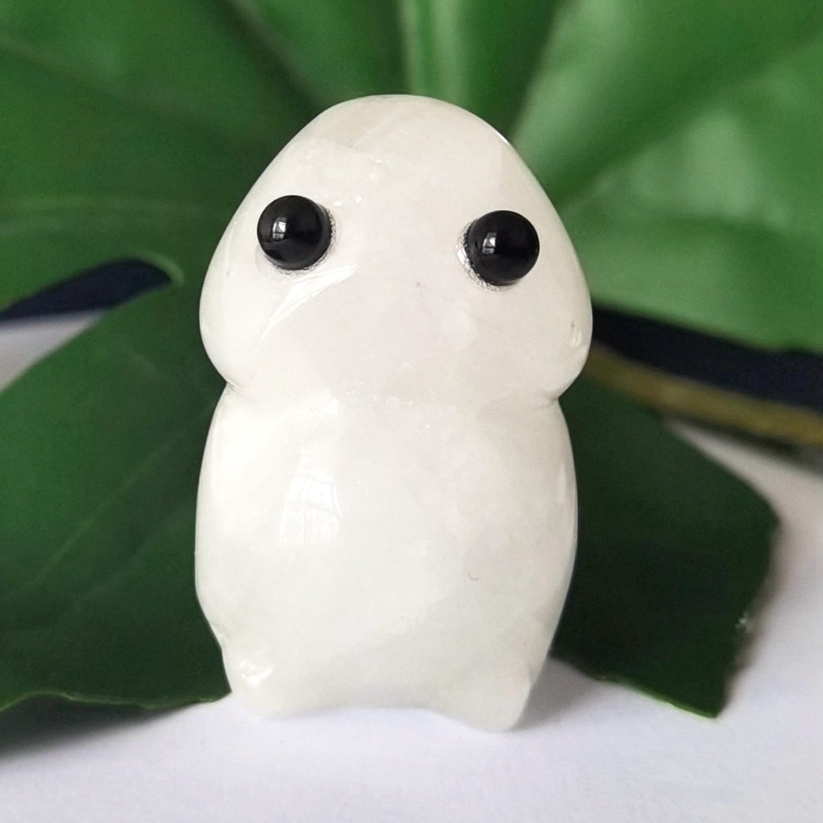Handmade Craved Gemstone Monster Pendant for Home & office Decor 25X40MM  Spirit Crystal Ghost Sculpture Figurine Ornament Healing Stone