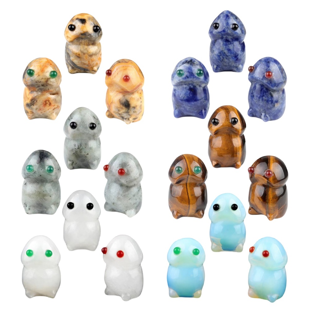 Handmade Craved Gemstone Monster Pendant for Home & office Decor 25X40MM  Spirit Crystal Ghost Sculpture Figurine Ornament Healing Stone