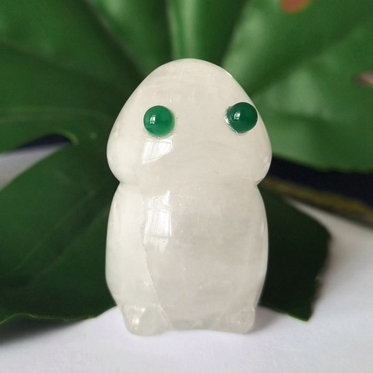 Handmade Craved Gemstone Monster Pendant for Home & office Decor 25X40MM  Spirit Crystal Ghost Sculpture Figurine Ornament Healing Stone