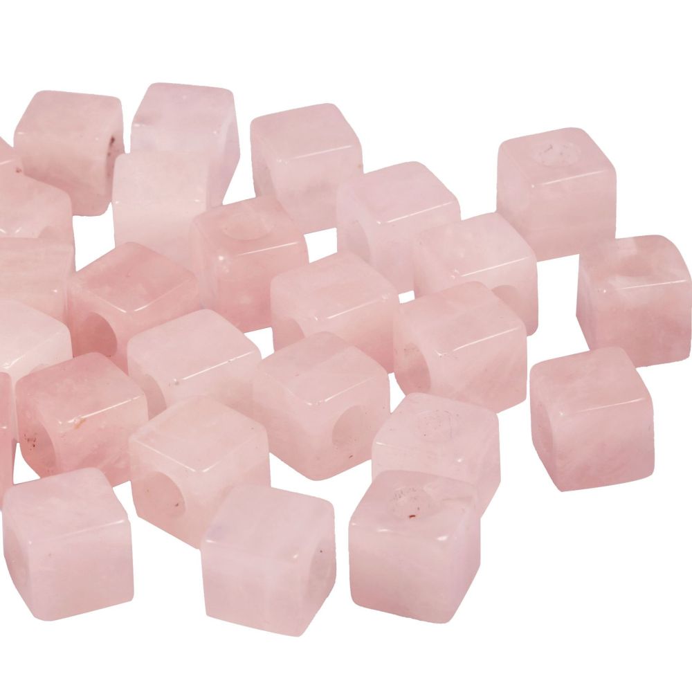 Handmade Craved Loose 10X10mM Cube Stone Beads for Making Jewelry Drilled Big Hole-5MM 1Pieces