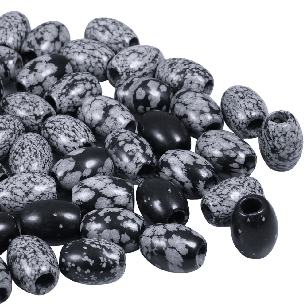 Handmade Craved Loose 12X16MM Oval Stone Beads for Making Jewelry Drilled Big Hole-5MM 1Pieces