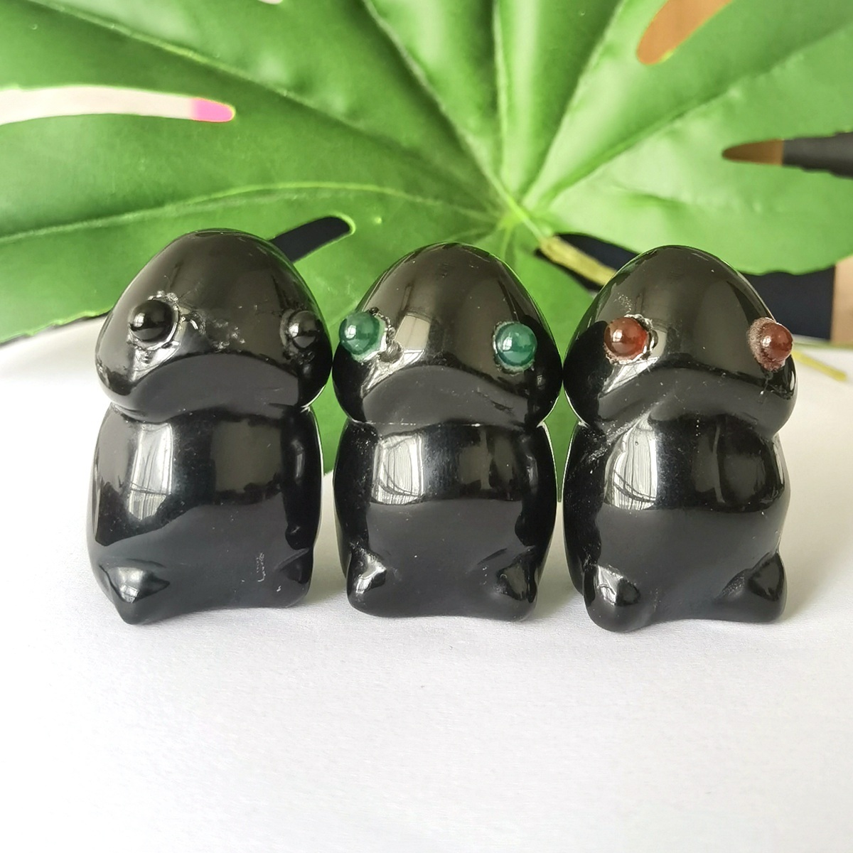 Handmade Craved Gemstone Monster Pendant for Home & office Decor 25X40MM  Spirit Crystal Ghost Sculpture Figurine Ornament Healing Stone