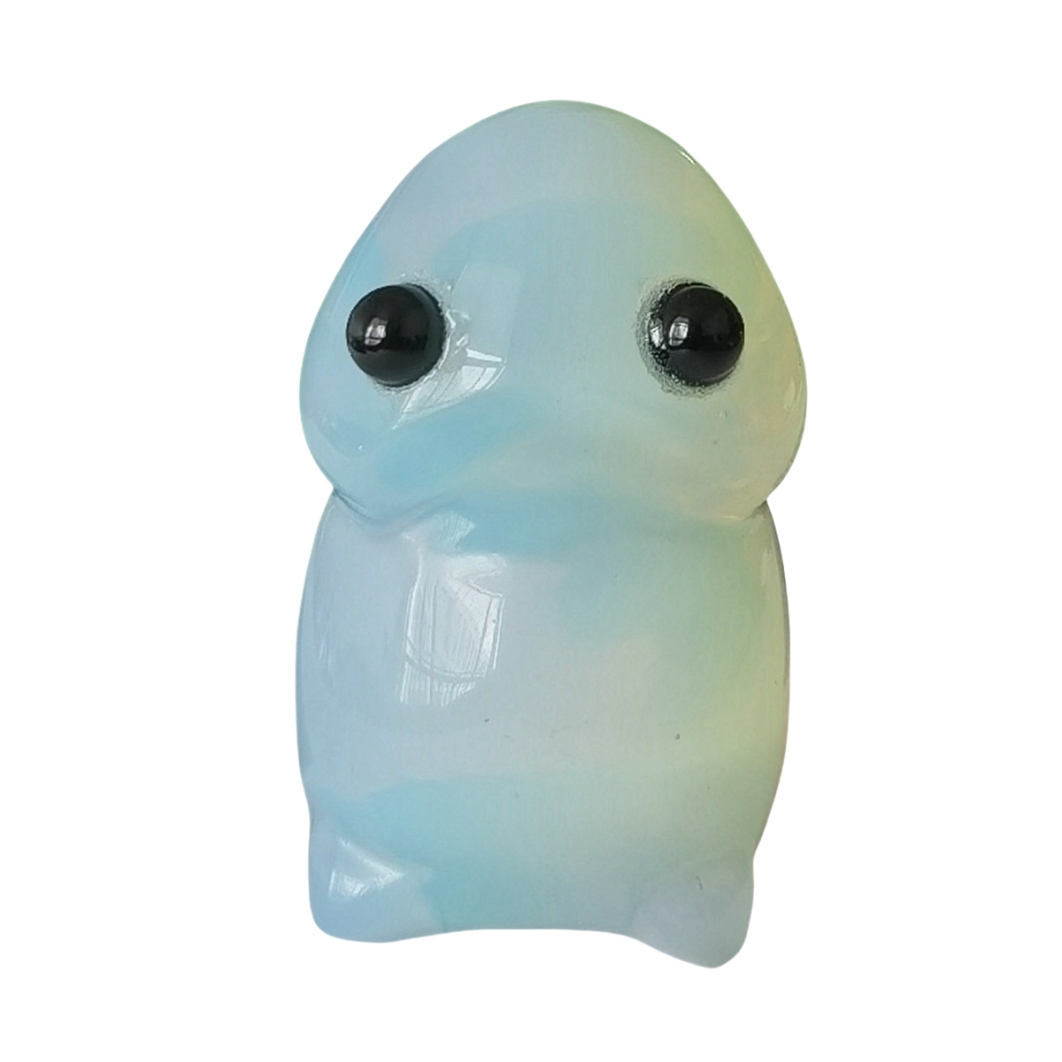 Handmade Opal Gemstone Monster Pendant for Home & office Decor 25X40MM  Spirit Crystal Ghost Sculpture Figurine Ornament Healing Stone