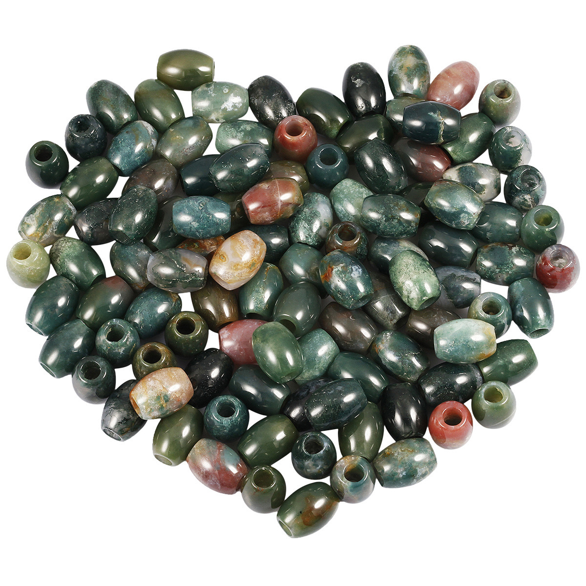 Handmade Craved Loose 12X16MM Oval Stone Beads for Making Jewelry Drilled Big Hole-5MM 1Pieces