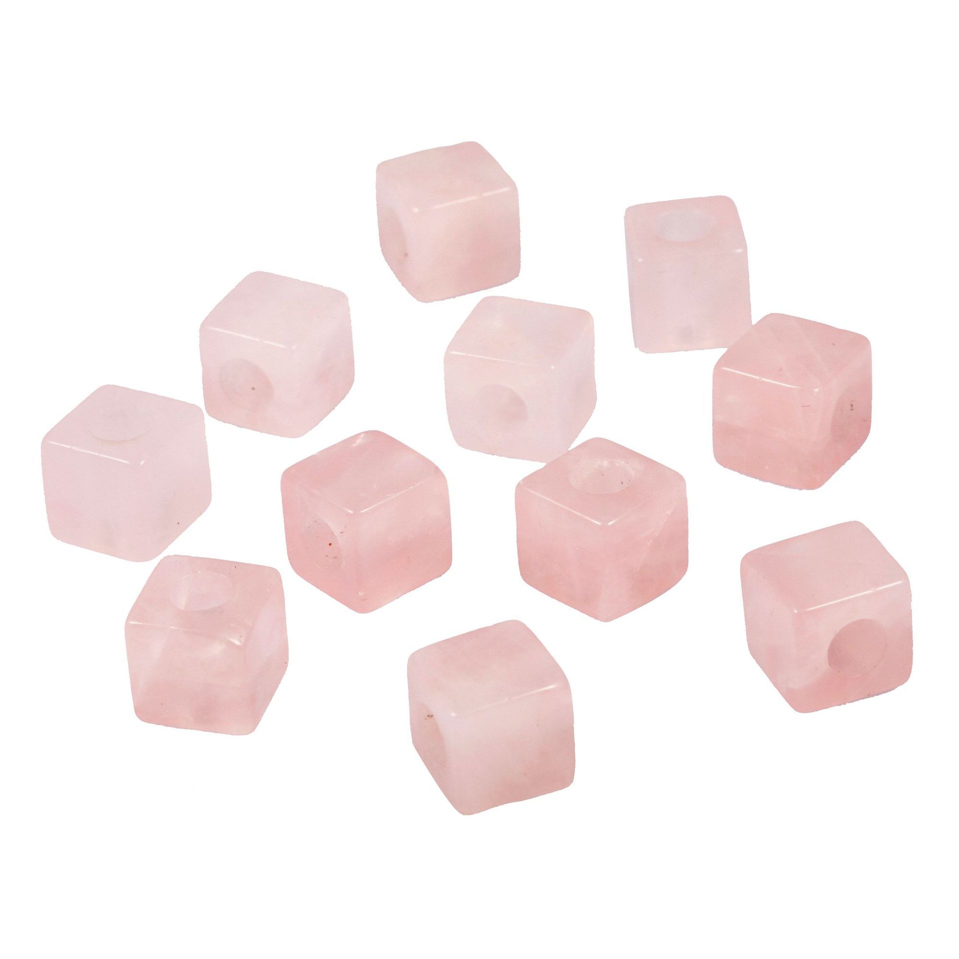 Handmade Craved Loose 10X10mM Cube Stone Beads for Making Jewelry Drilled Big Hole-5MM 1Pieces