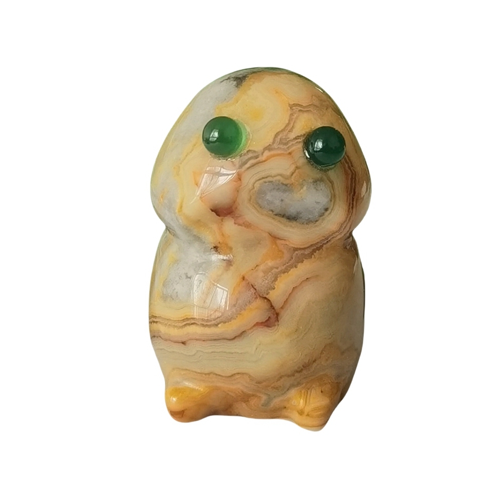 Handmade Craved Gemstone Monster Pendant for Home & office Decor 25X40MM  Spirit Crystal Ghost Sculpture Figurine Ornament Healing Stone