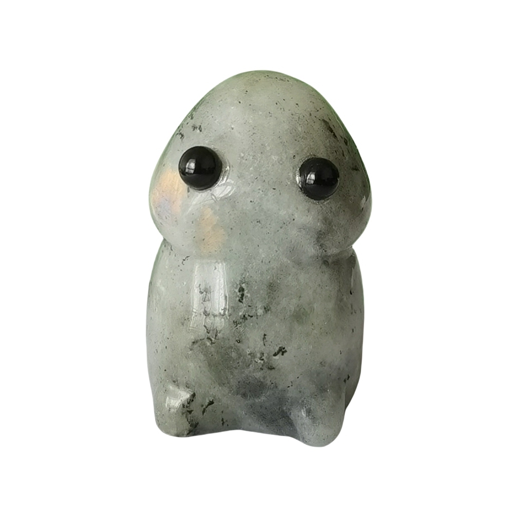 Handmade Craved Gemstone Monster Pendant for Home & office Decor 25X40MM  Spirit Crystal Ghost Sculpture Figurine Ornament Healing Stone