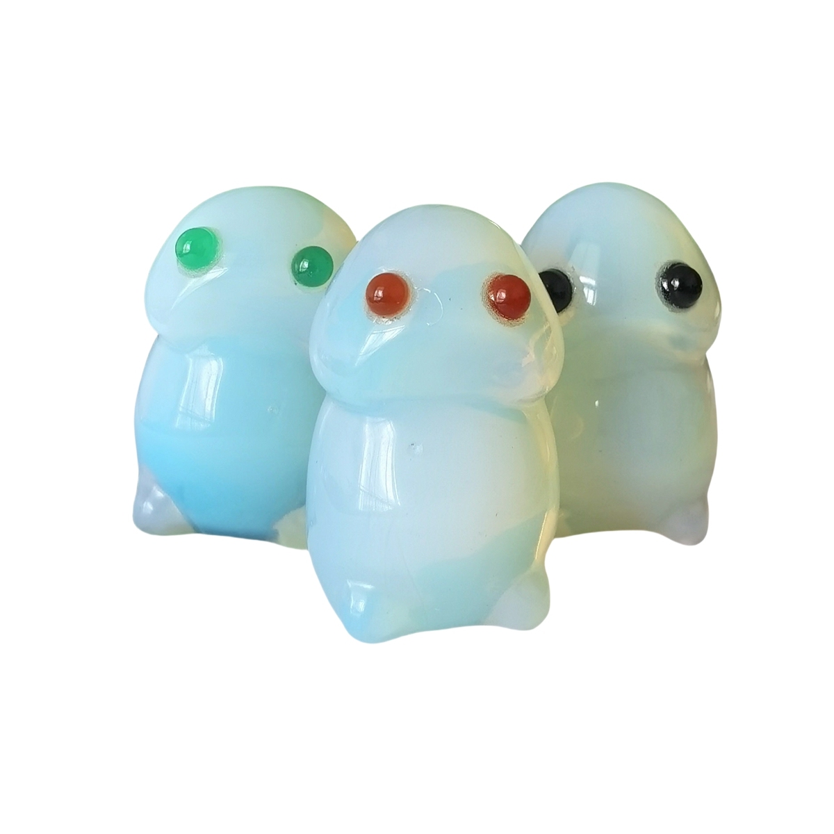 Handmade Opal Gemstone Monster Pendant for Home & office Decor 25X40MM  Spirit Crystal Ghost Sculpture Figurine Ornament Healing Stone