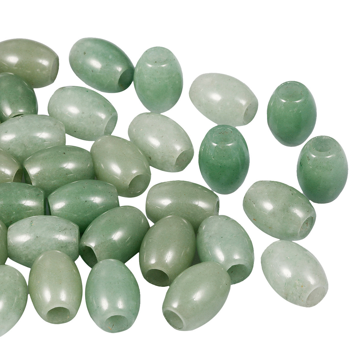 Handmade Craved Loose 12X16MM Oval Stone Beads for Making Jewelry Drilled Big Hole-5MM 1Pieces