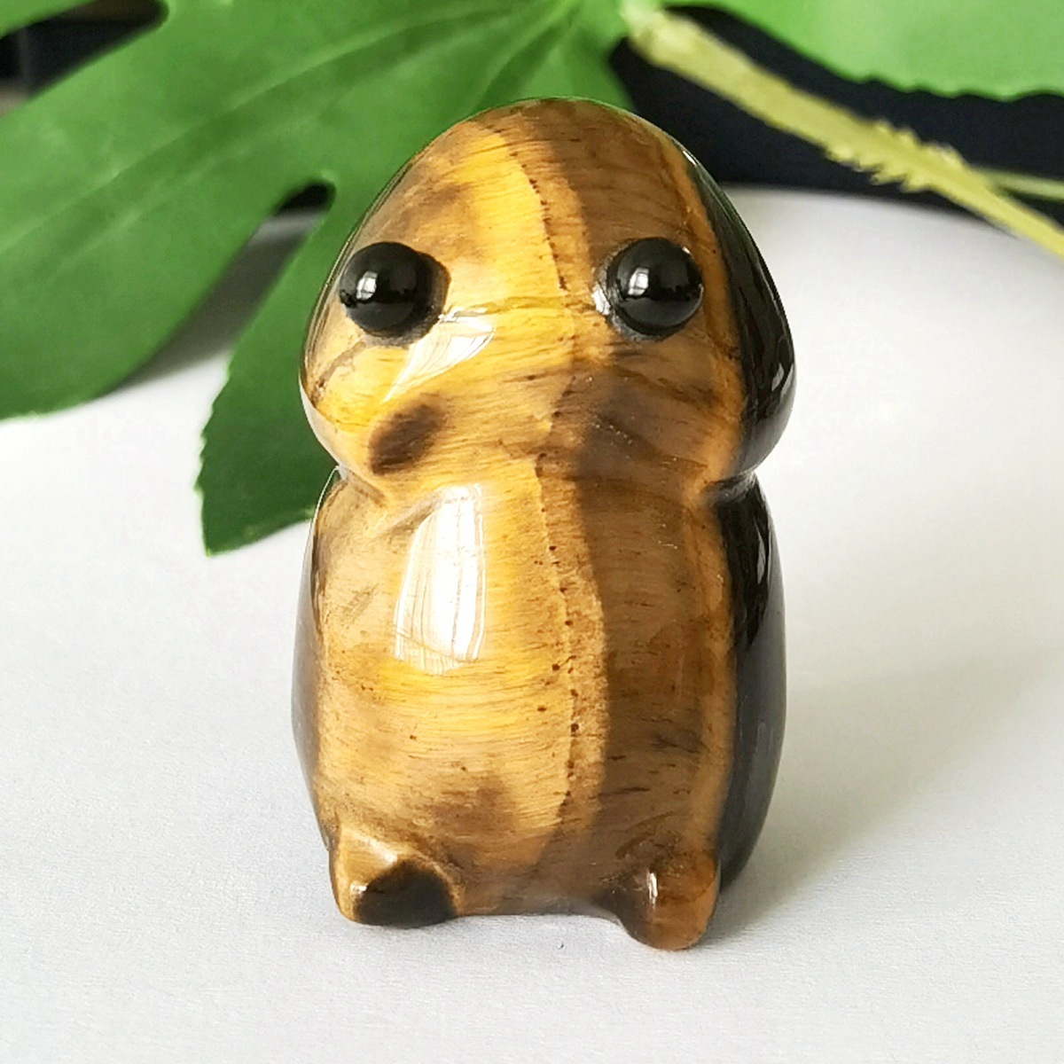 Handmade Craved Tiger Eye Monster Pendant for Home & office Decor 25X40MM  Spirit Crystal Ghost Sculpture Figurine Ornament Healing Stone
