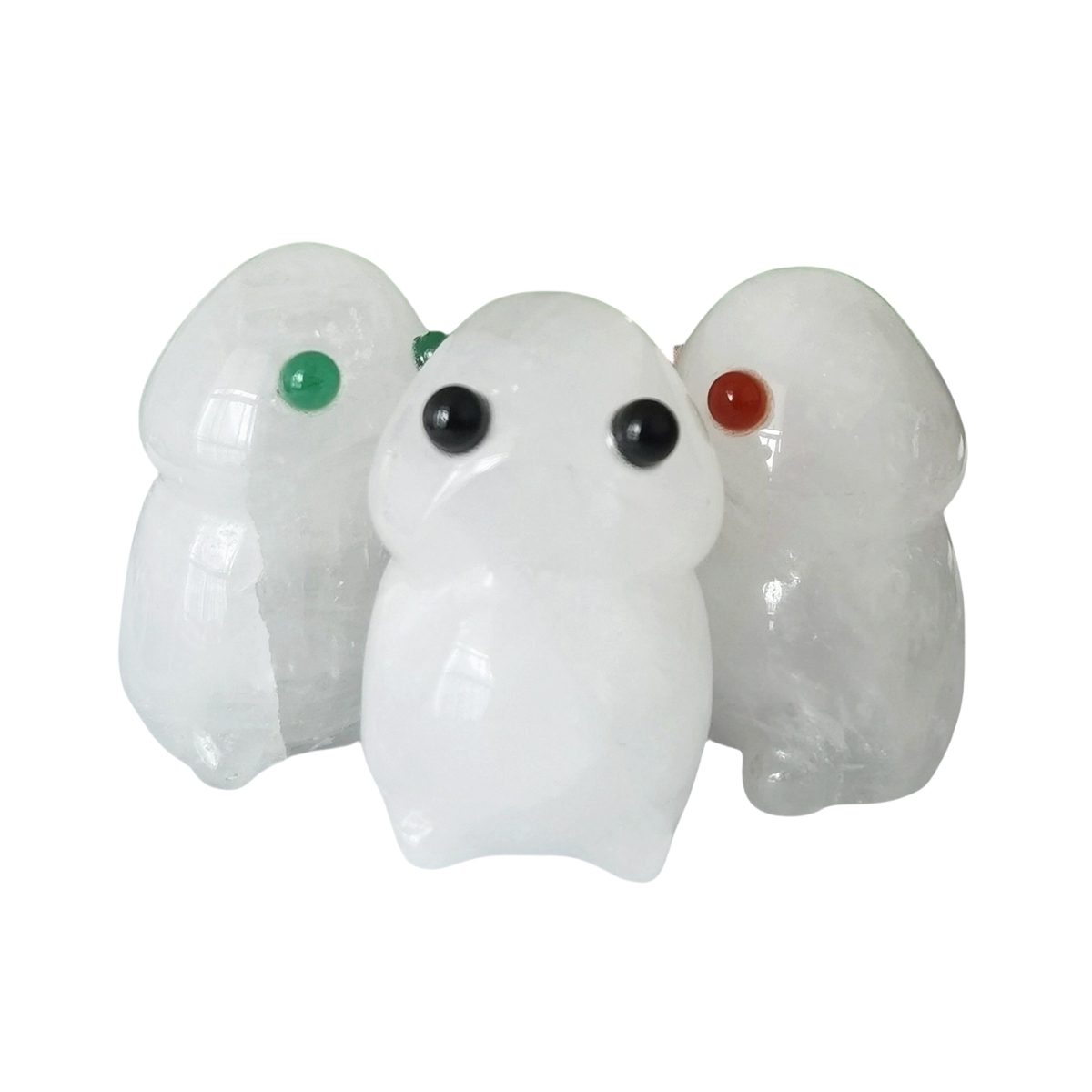 Handmade Craved Gemstone Monster Pendant for Home & office Decor 25X40MM  Spirit Crystal Ghost Sculpture Figurine Ornament Healing Stone