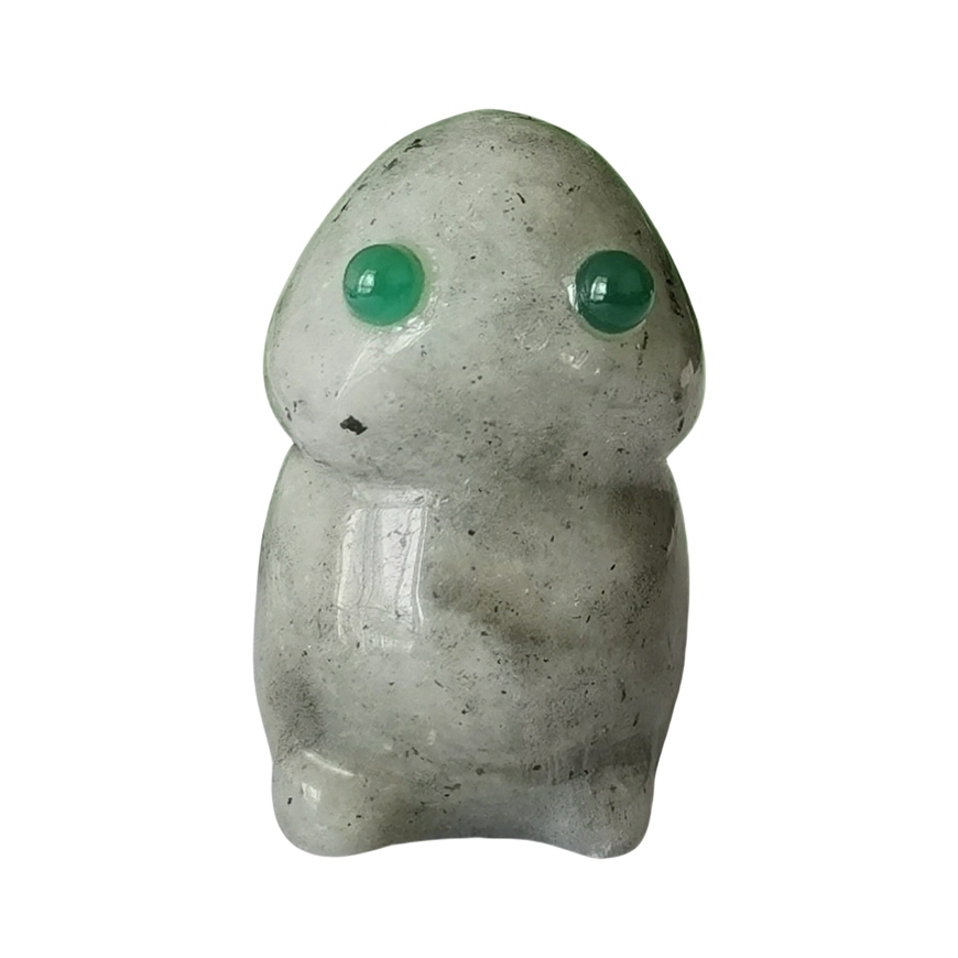 Handmade Craved Gemstone Monster Pendant for Home & office Decor 25X40MM  Spirit Crystal Ghost Sculpture Figurine Ornament Healing Stone