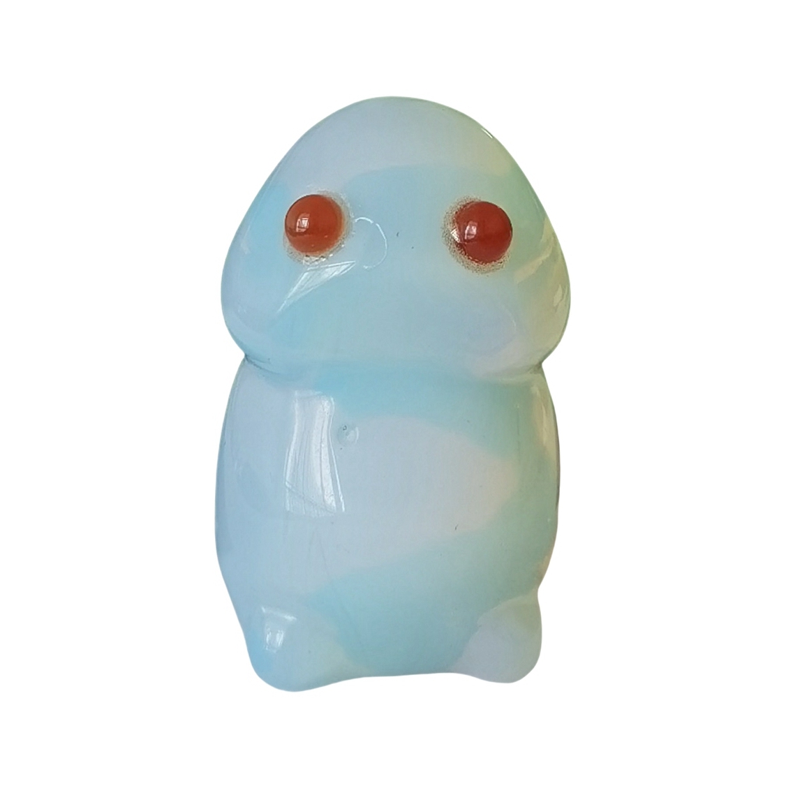 Handmade Opal Gemstone Monster Pendant for Home & office Decor 25X40MM  Spirit Crystal Ghost Sculpture Figurine Ornament Healing Stone