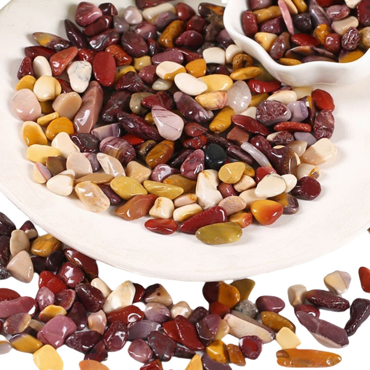 Chip Mookaite Jasper Beads for Home Decoration & Decor Making Jewelry 100Gram Crushed Irregular Tumbled Stone Pieces Beads No hole