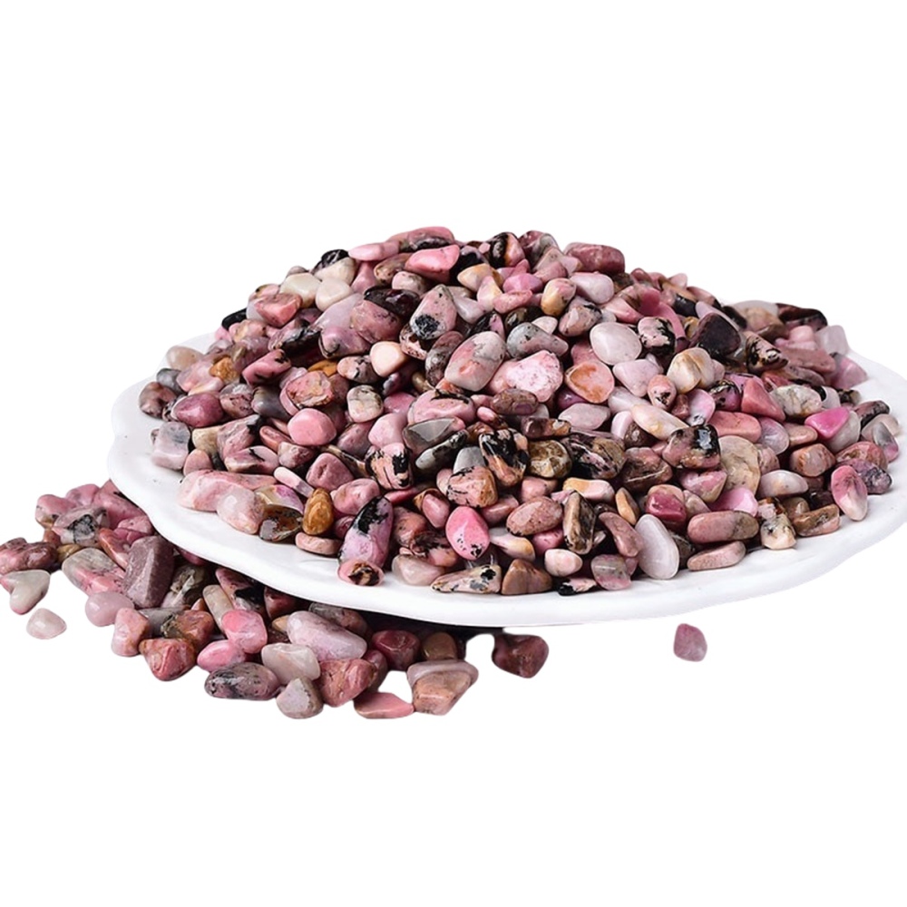 Chip Rhodochrosite Beads for Home Decoration & Decor Making Jewelry 100Gram Crushed Irregular Tumbled Stone Pieces Beads No hole