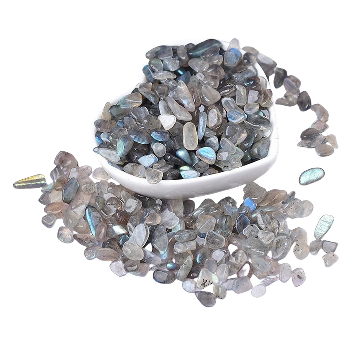 Chip Labradorite Beads for Home Decoration & Decor Making Jewelry 100Gram Crushed Irregular Tumbled Stone Pieces Beads No hole