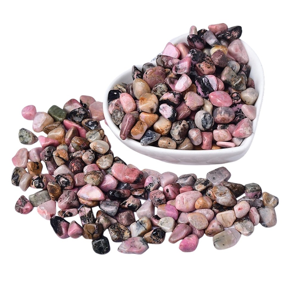 Chip Rhodochrosite Beads for Home Decoration & Decor Making Jewelry 100Gram Crushed Irregular Tumbled Stone Pieces Beads No hole